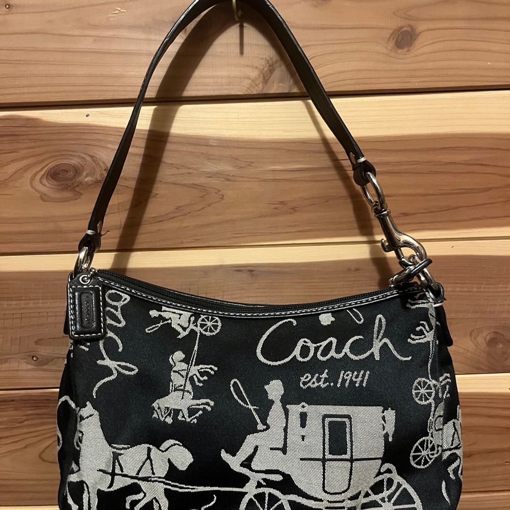 Coach Black Artistic Shoulder Bag